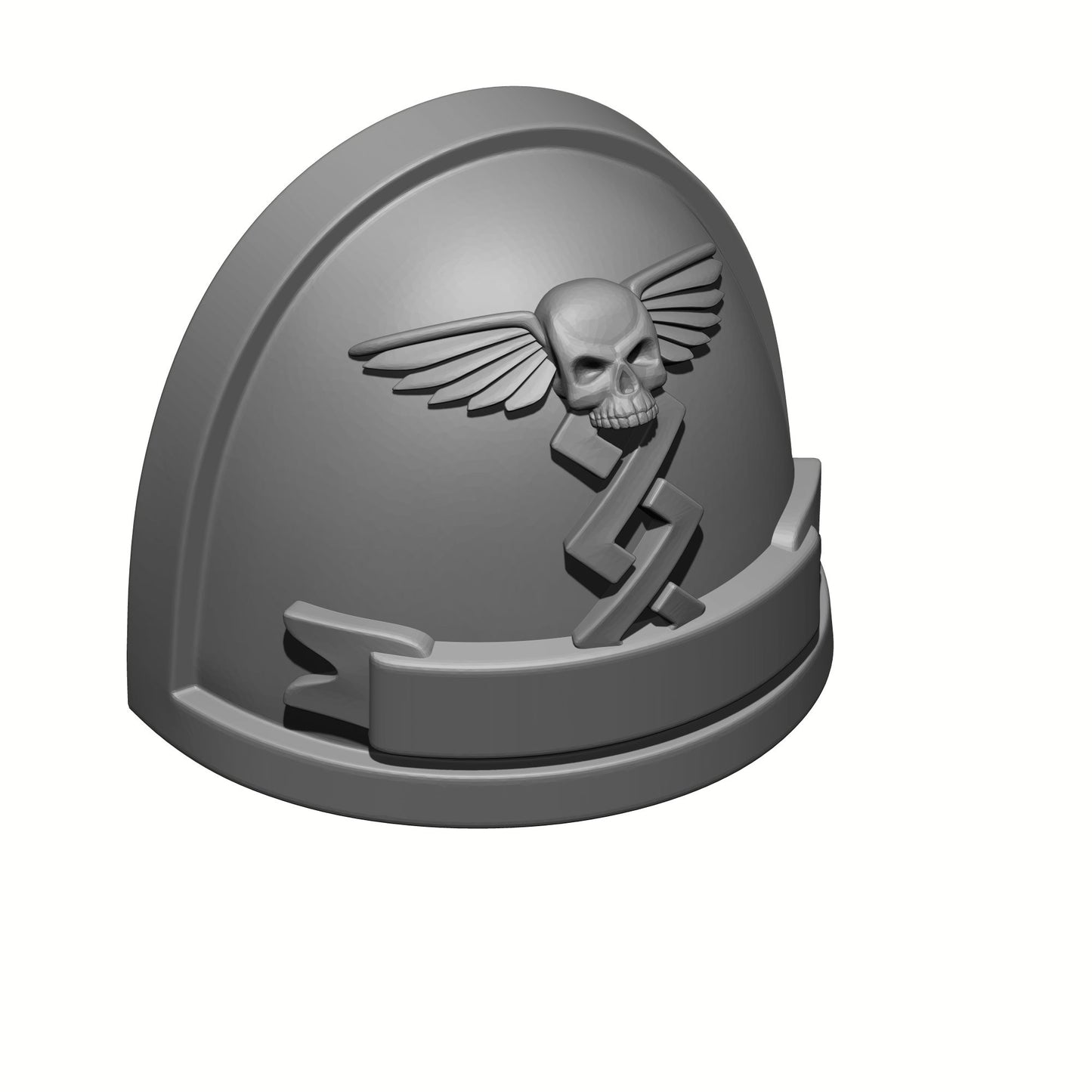 Space Marine Apothecary MKIV Shoulder Pad with Winged Skull with Scroll compatible with McFarlane Toys Space Marine Action Figures