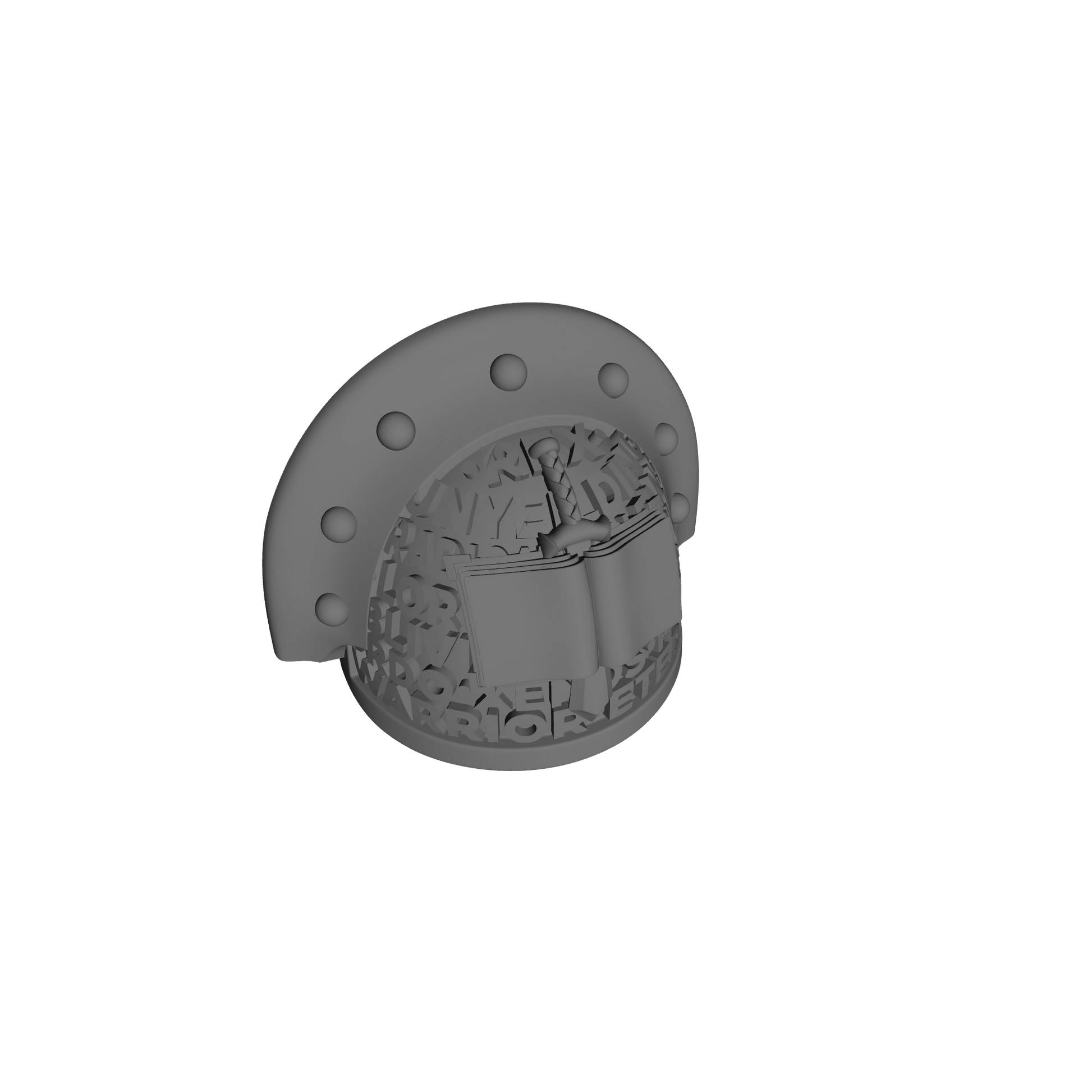 Grey Knights Chapter MK III Shoulder Pad w Text V.11 for McFarlane Toys Loyalist Marine Action Figure Pauldrons