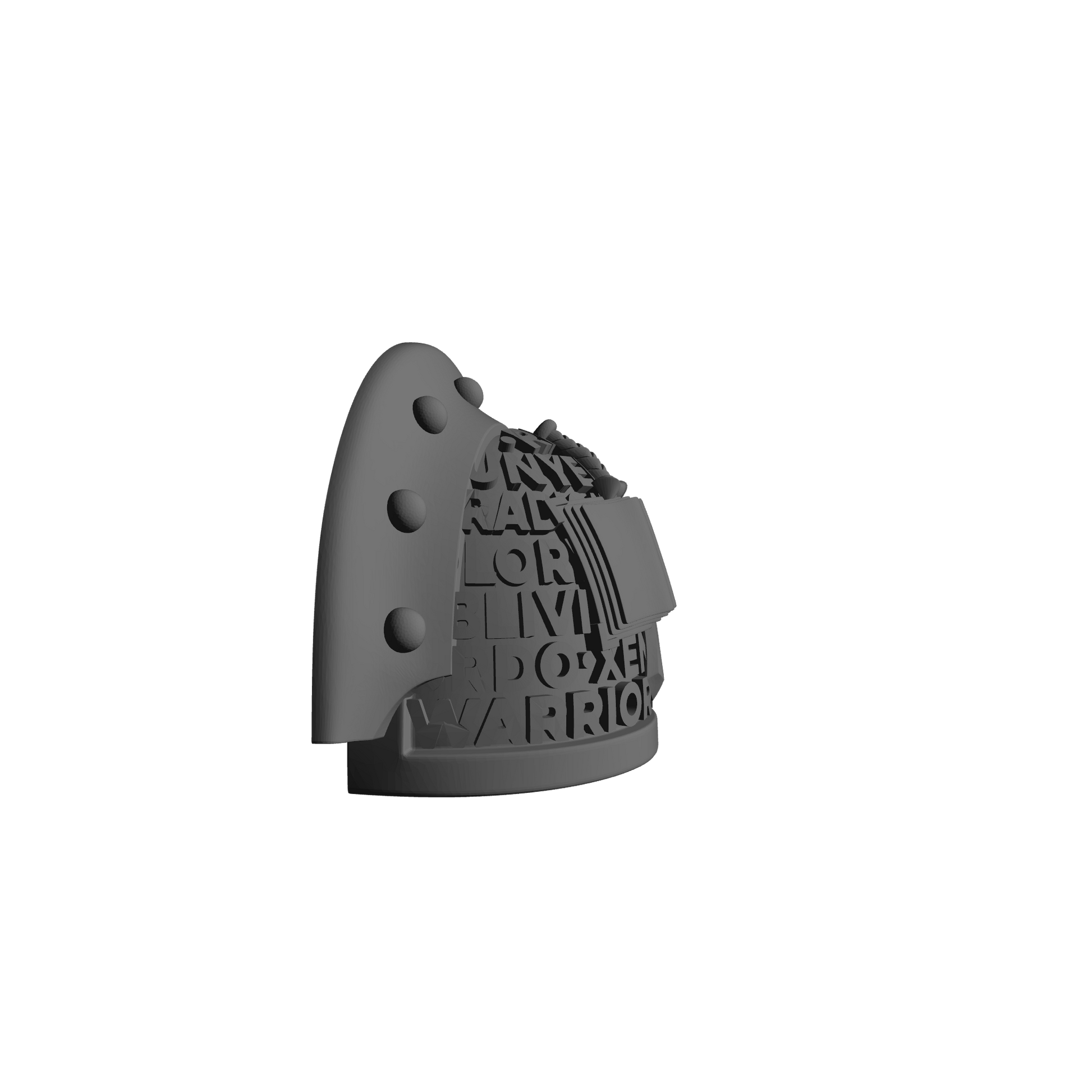 Grey Knights Chapter MK III Shoulder Pad w Text V.11 for McFarlane Toys Loyalist Marine Action Figure Pauldrons