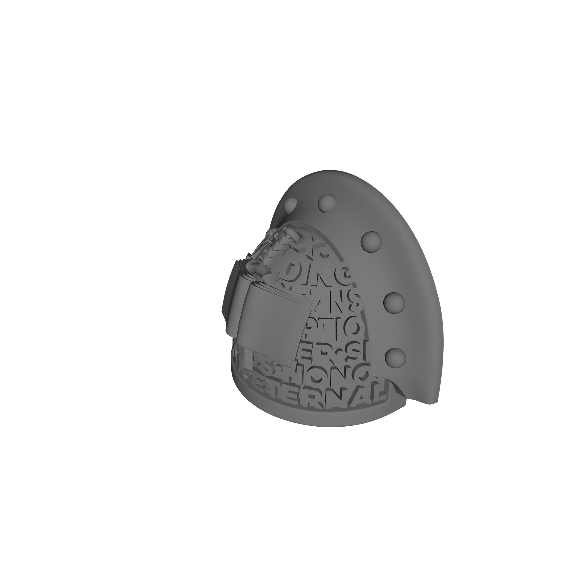 Grey Knights Chapter MK III Shoulder Pad w Text V.11 for McFarlane Toys Loyalist Marine Action Figure Pauldrons