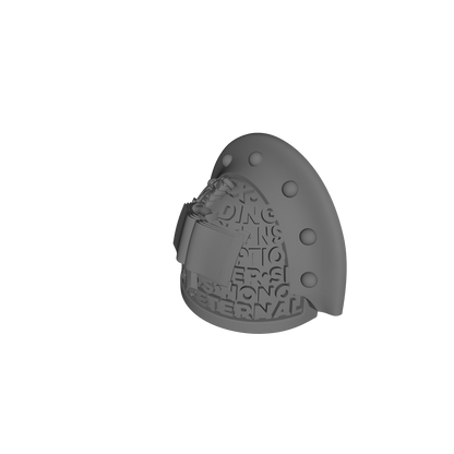 Grey Knights Chapter MK III Shoulder Pad w Text V.11 for McFarlane Toys Loyalist Marine Action Figure Pauldrons