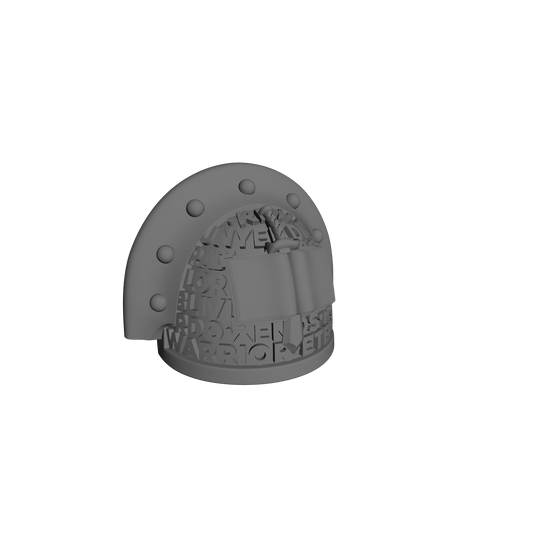 Grey Knights Chapter MK III Shoulder Pad w Text V.11 for McFarlane Toys Loyalist Marine Action Figure Pauldrons