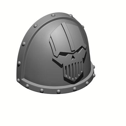 Custom Iron Warriors Legion MKVII Shoulder Pad for McFarlane Toys 1:12th Scale Space Marine Action Figures