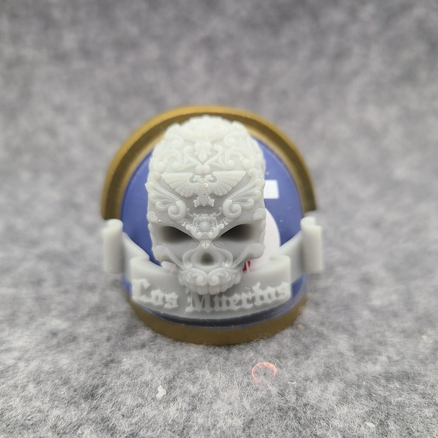 Los Muertos Chapter Shoulder Pad Skull and Scroll Decal for McFarlane Toys Loyalist Marine Action Figures Custom 1:12th Scale Insignias