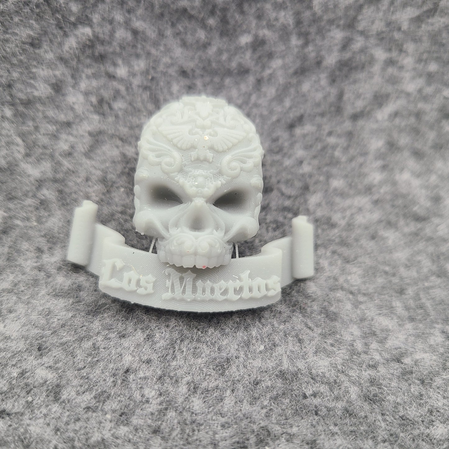 Los Muertos Chapter Shoulder Pad Skull and Scroll Decal for McFarlane Toys Loyalist Marine Action Figures Custom 1:12th Scale Insignias