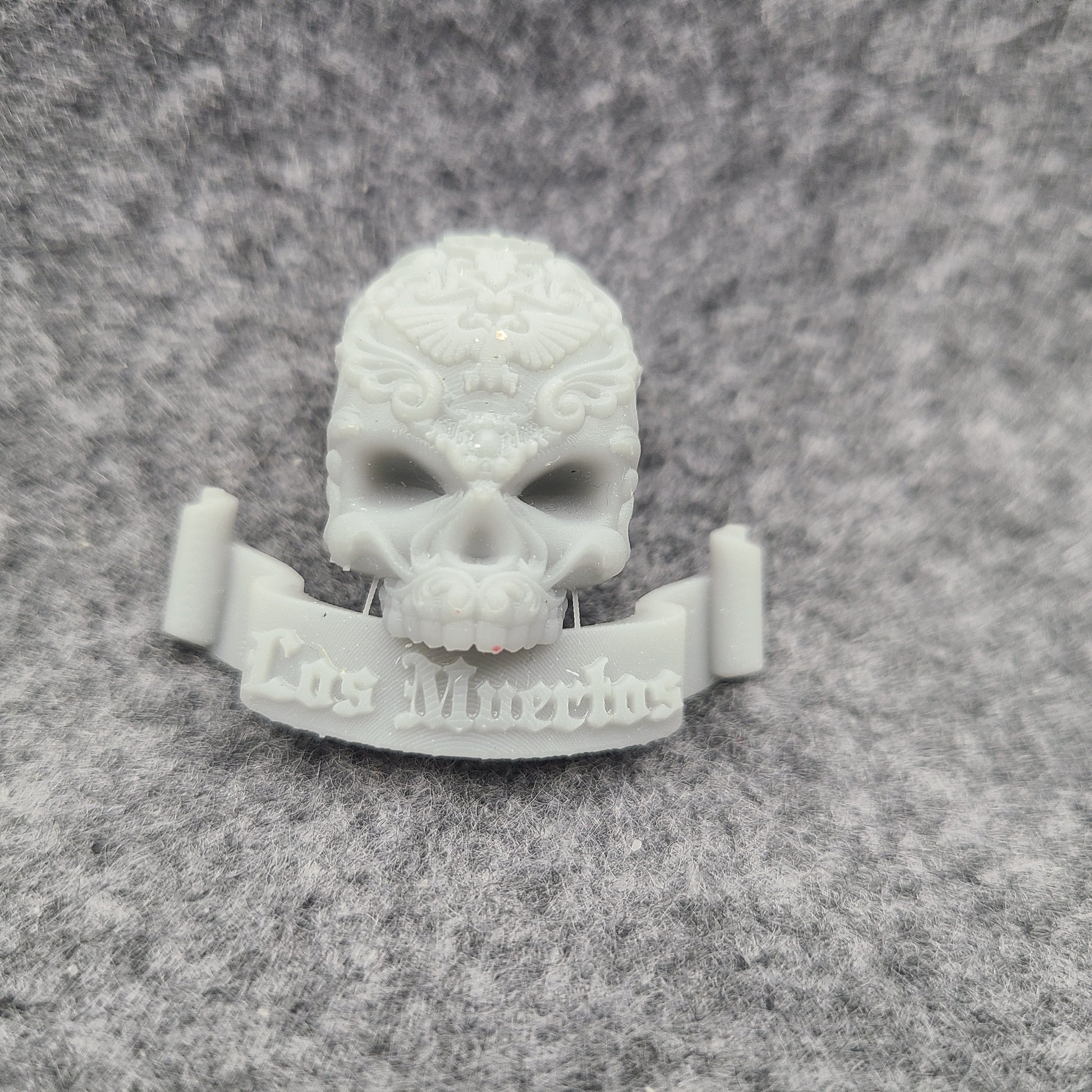 Los Muertos Chapter Shoulder Pad Skull and Scroll Decal for McFarlane Toys Loyalist Marine Action Figures Custom 1:12th Scale Insignias