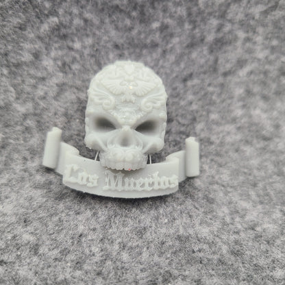 Los Muertos Chapter Shoulder Pad Skull and Scroll Decal for McFarlane Toys Loyalist Marine Action Figures Custom 1:12th Scale Insignias