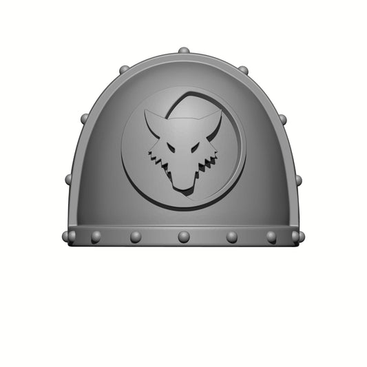 Space Marine Luna Wolves Legion MKVII Shoulder Pad with Studs for Grimdark Battle Brothers Action Figures and Miniatures