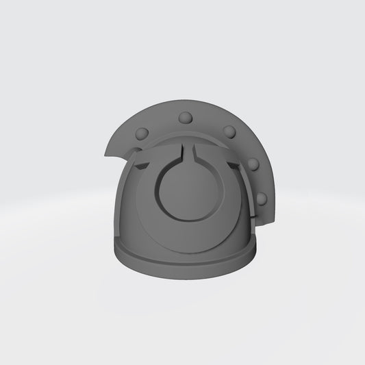 Ultramarines MK III Shoulder Pad 3 Quarter Studded Right Pauldron for McFarlane Toys Space Marines