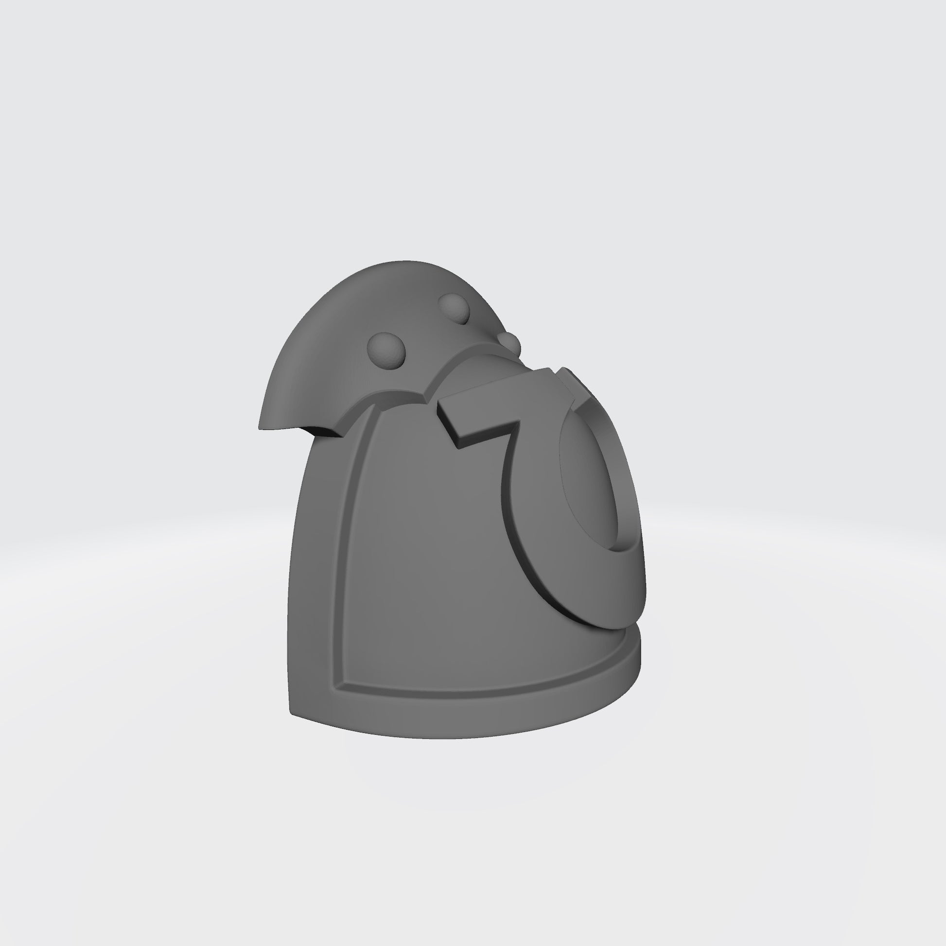 Ultramarines MK III Shoulder Pad 3 Quarter Studded Right Pauldron for McFarlane Toys Space Marines
