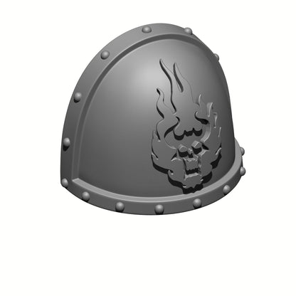 Word Bearers MK VII Shoulder Pad with Studs V1 for McFarlane Toys Space Marine Action Figures