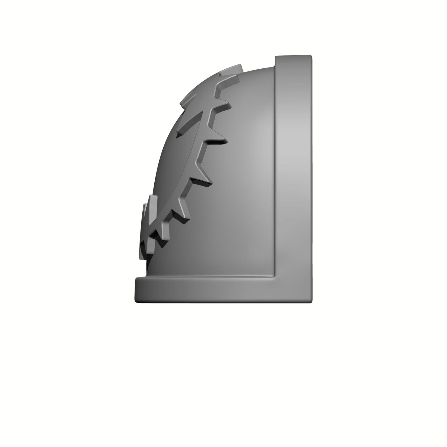 World Eaters Chapter MKIV Shoulder Pad Teeth Icon is Compatible with McFarlane Space Marine Action Figures Left Angle