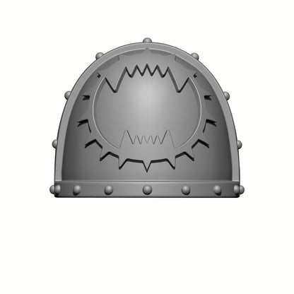 World Eaters Chapter MKVII Shoulder Pad - Teeth: Compatible with McFarlane Space Marine Action Figures