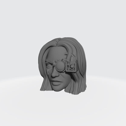 Sisters of Battle Canoness Veridyan Fleur-de-lis on Right Cheek and Cybernetics Head Sculpt for McFarlane Toys Battle Sister Action Figures