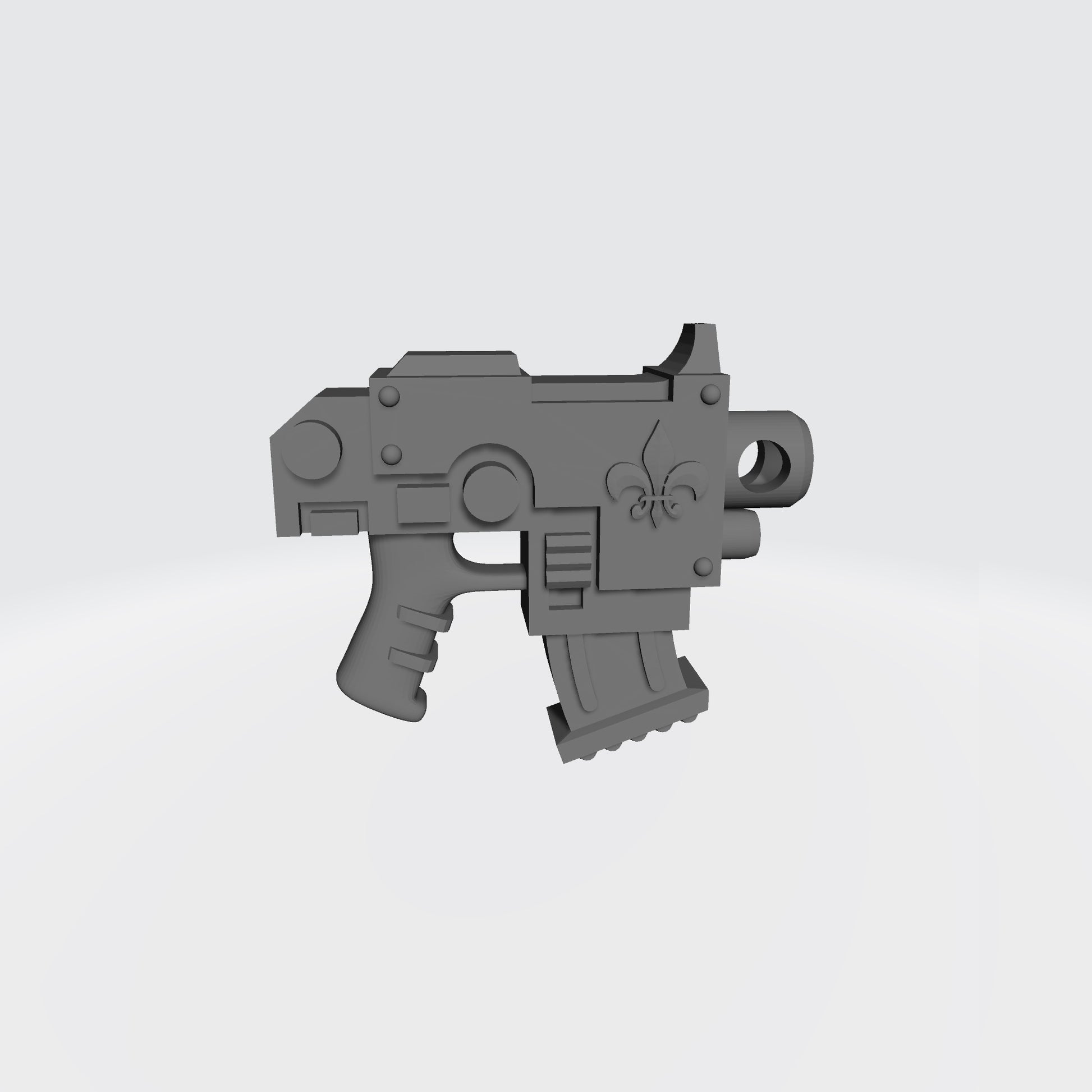 Sisters of Battle Bolt Pistol with Fleur-de-lis Compatible with McFarlane Toys 3D file designed by Fantasy World Games