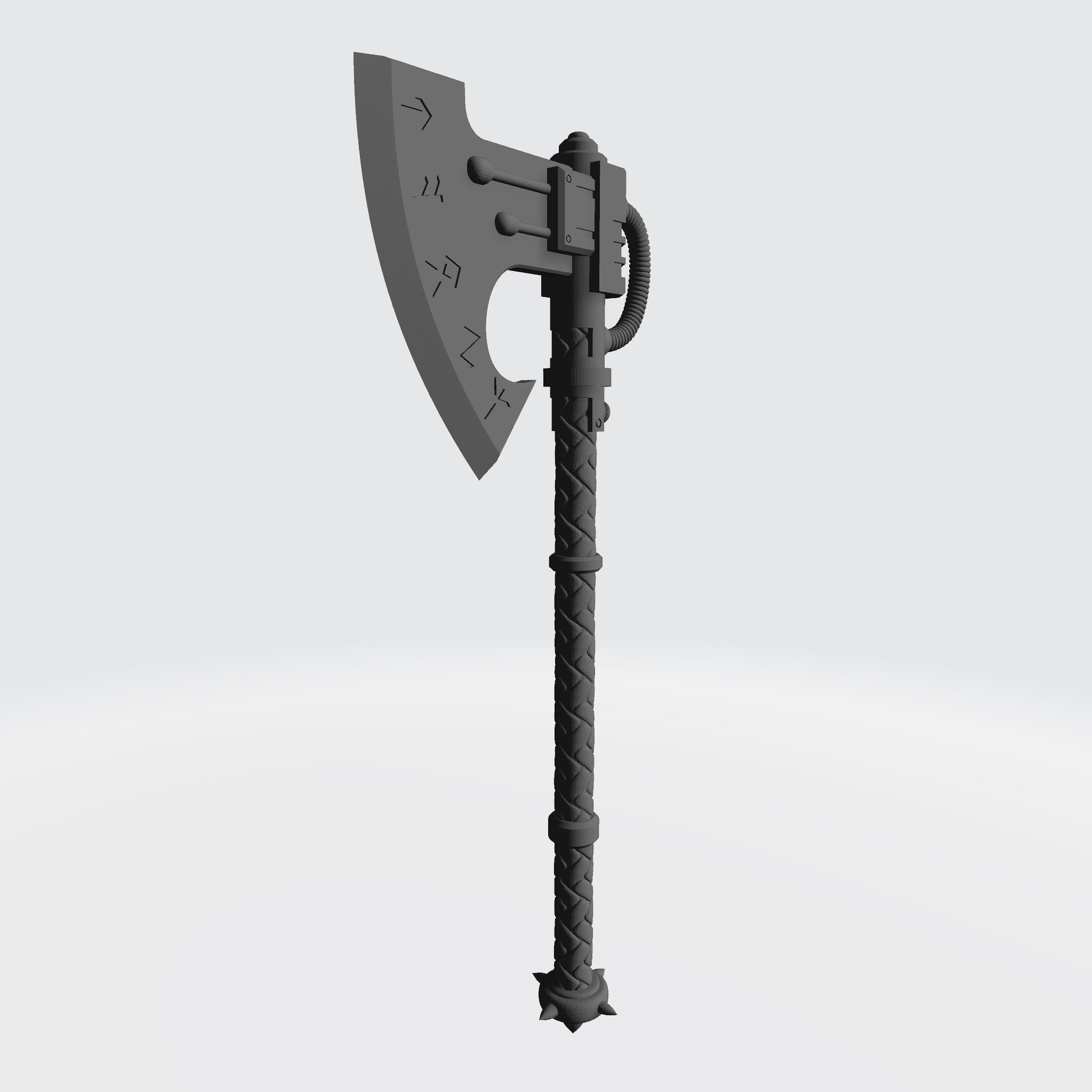 Space Wolves Frost Axe Power Weapon Compatible with McFarlane Space Marine Action Figures Left Front Angle