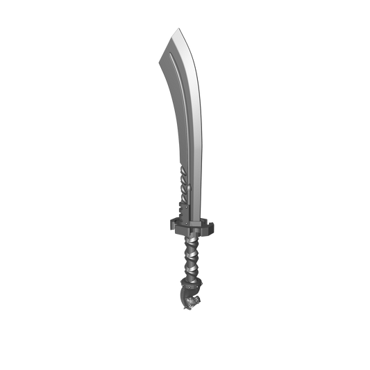 White Scars Legion Power Sword Falchion with Horse Pommel for McFarlane Toys Space Marine Action Figures