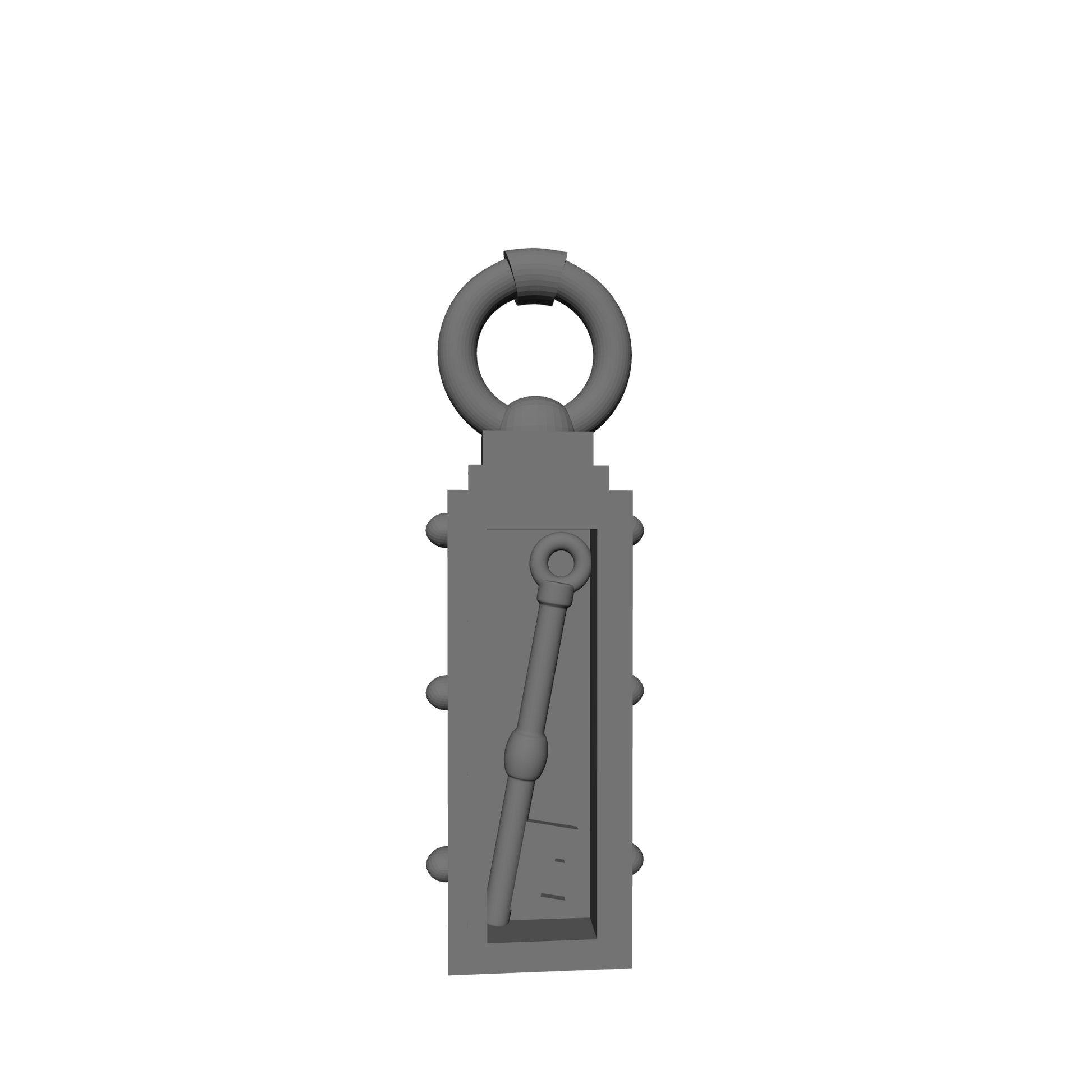 Talisman Key in Box custom resin belt relic accessory compatible with McFarlane Toys 7-inch 1:12 scale armored action figures.