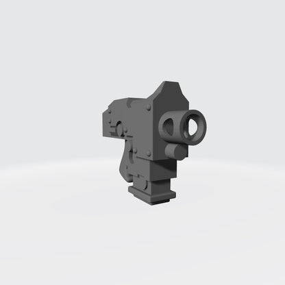 Warrior Order Strike Pistol V1 custom resin weapon compatible with McFarlane Toys 7-inch armored action figures