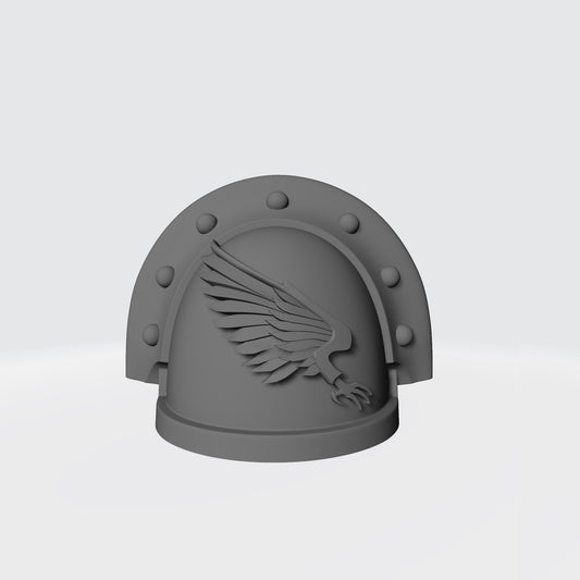 Emperor's Children MKIII Right Shoulder Pad Full Ridge Studded Rivets Compatible with McFarlane Toys Space Marine Action Figures