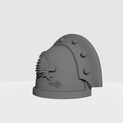 Emperor's Children MKIII Right Shoulder Pad Full Ridge Studded Rivets Compatible with McFarlane Toys Space Marine Action Figures