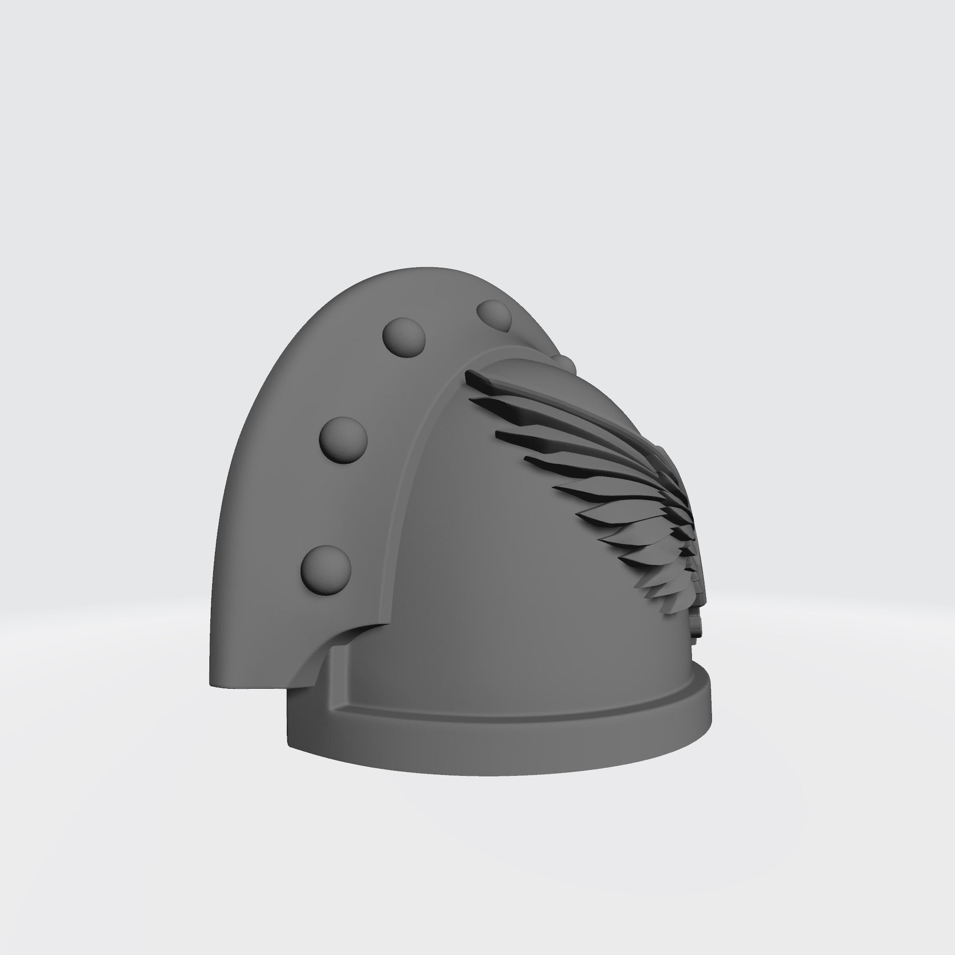 Emperor's Children MKIII Right Shoulder Pad Full Ridge Studded Rivets Compatible with McFarlane Toys Space Marine Action Figures