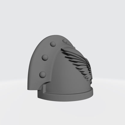Emperor's Children MKIII Right Shoulder Pad Full Ridge Studded Rivets Compatible with McFarlane Toys Space Marine Action Figures