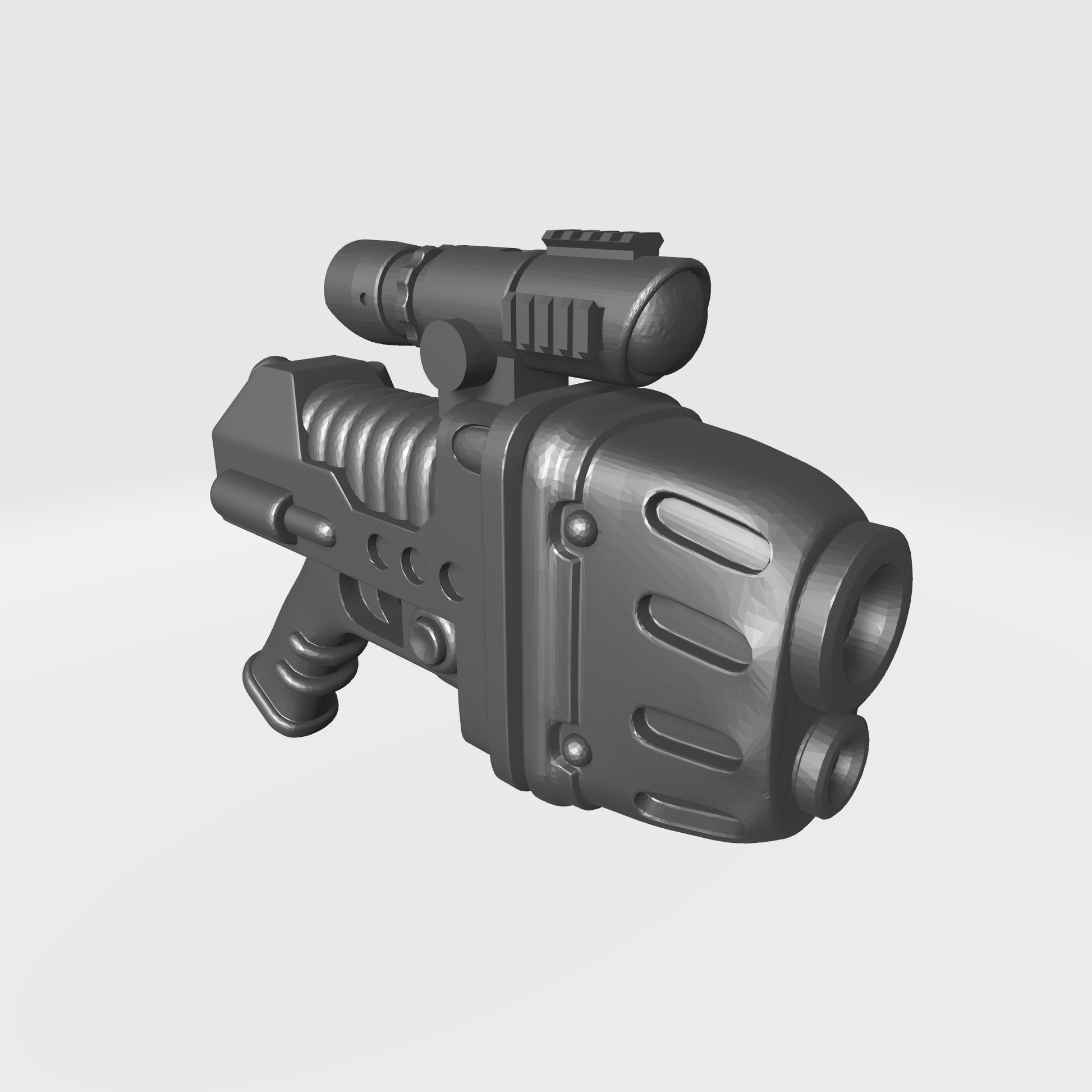 Custom Space Marine Battle Brother Plasma Pistol with Optic for McFarlane Toys Grimdark Marine Action Figures