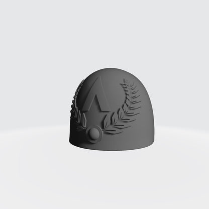 Emperor's Children MKVI Fire Support Unit Right Shoulder Pad compatible with McFarlane Toys Space Marine Action Figures