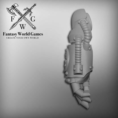 Imperial Fists Legion Open Left-Handed Power Fist for Space Marine Miniatures