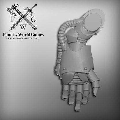Imperial Fists Legion Open Left-Handed Power Fist for Space Marine Miniatures