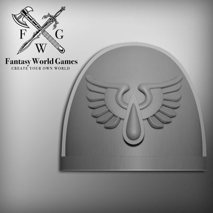 10x Blood Angels Legion Shoulder Pads MKIV T1-01 for 28mm Scale Loyalist Marine Miniatures Custom Pauldrons