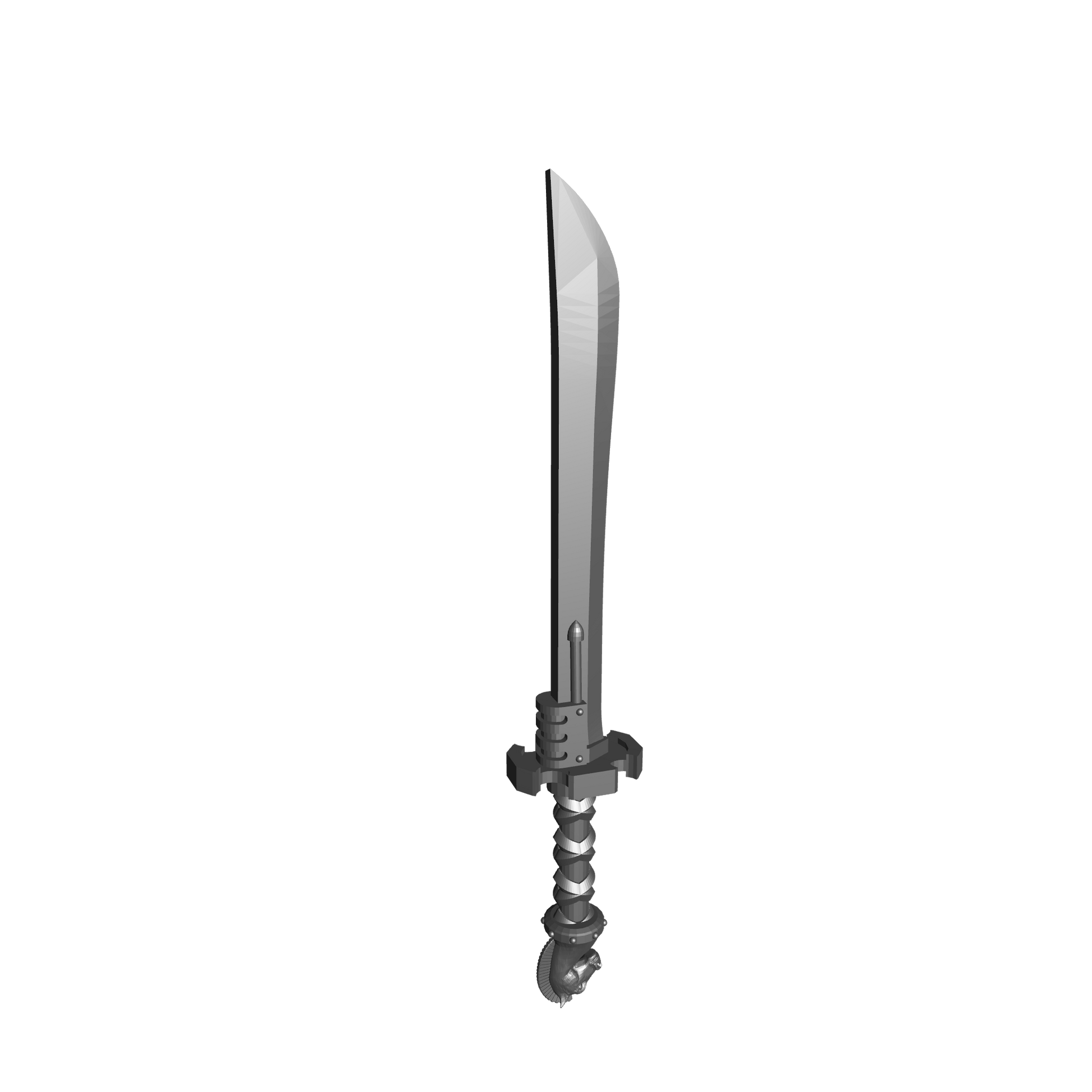 Tempest Warrior Order sword katana with horse head pommel compatible with McFarlane Toys 7-inch armored action figures custom resin weapon