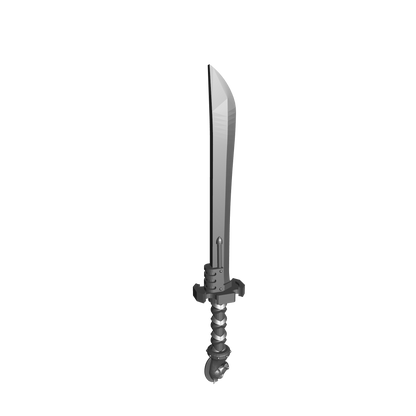 Tempest Warrior Order sword katana with horse head pommel compatible with McFarlane Toys 7-inch armored action figures custom resin weapon