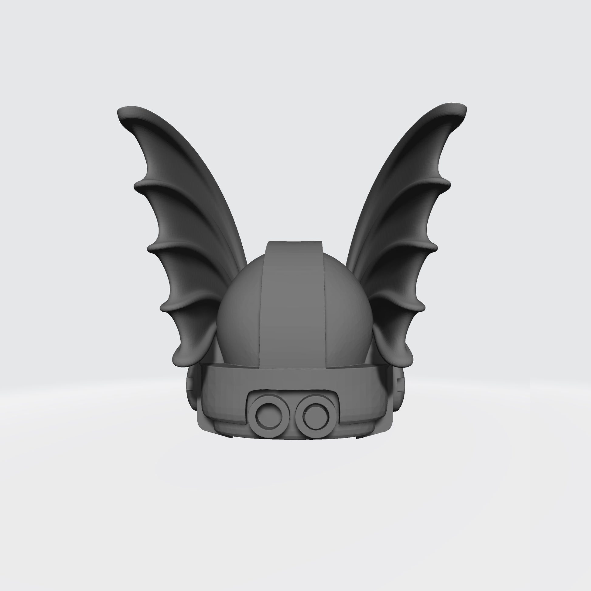 Back of the custom Night Lords Winged Skull Helmet Compatible with McFarlane Toys Space Marines Warhammer 40K VIIIth Legion