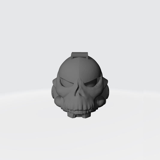 Custom Night Lords Legion Skull Helmet compatible with McFarlane Toys Space Marines designed by Fantasy World Games