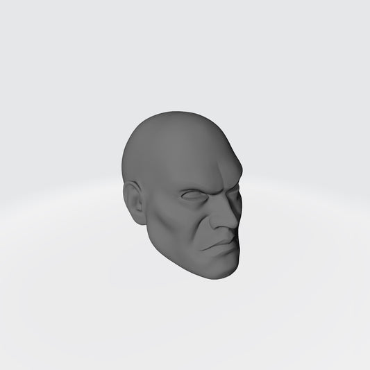 Battle Brother Bald Head for McFarlane Toys Space Marine Action Figures