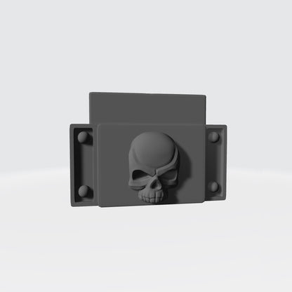 Fourteen skull ammo belt connectors compatible with McFarlane Toys 7-inch 1:12 scale armored action figures custom resin accessories
