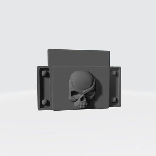 Fourteen skull ammo belt connectors compatible with McFarlane Toys 7-inch 1:12 scale armored action figures custom resin accessories