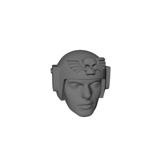 Imperial Guardsman Battle Helm with Skull Wings Head Swap for G.I. Joe Classified Action Figures 6-inch (1/12th)