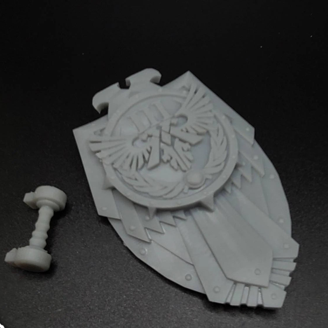 Hedonistic Warrior Order Dueling Shield compatible with McFarlane Toys 7-inch 1:12 scale armored action figures custom two-piece resin shield and handle