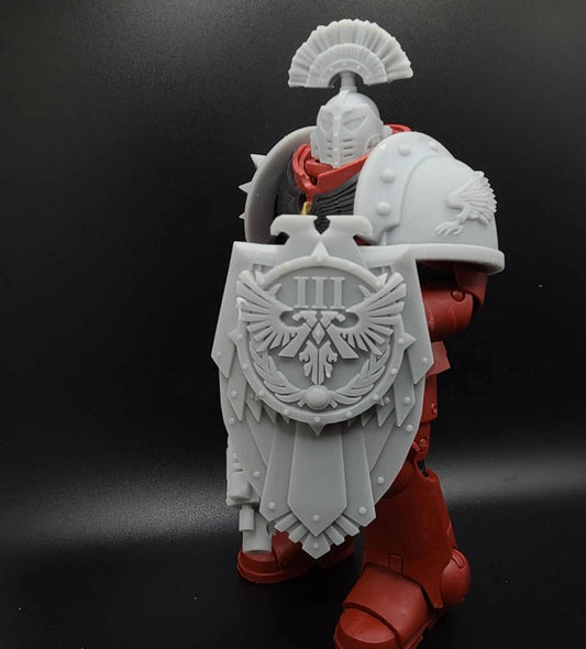 Hedonistic Warrior Order Dueling Shield compatible with McFarlane Toys 7-inch 1:12 scale armored action figures custom two-piece resin shield and handle
