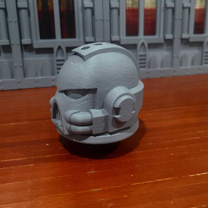 Space Marine Battle Brother MK VII Helmet with Two Hoses Paint Bush Holder with Four Holes