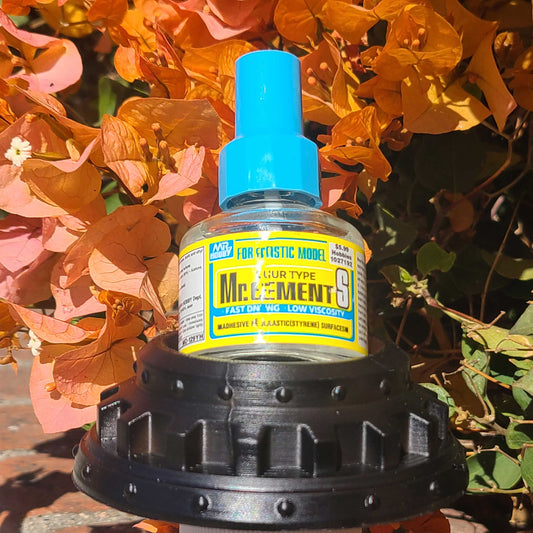 Anti-Tip Polystyrene Cement Glue Liquid Bottle Holder For Mr Hobby Round Cylinder Bottles - Mechanicus