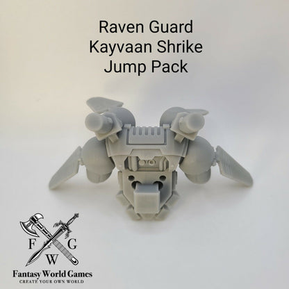 Raven Guard Captain's Jump Pack Wings of Shrike for McFarlane Toys Space Marines