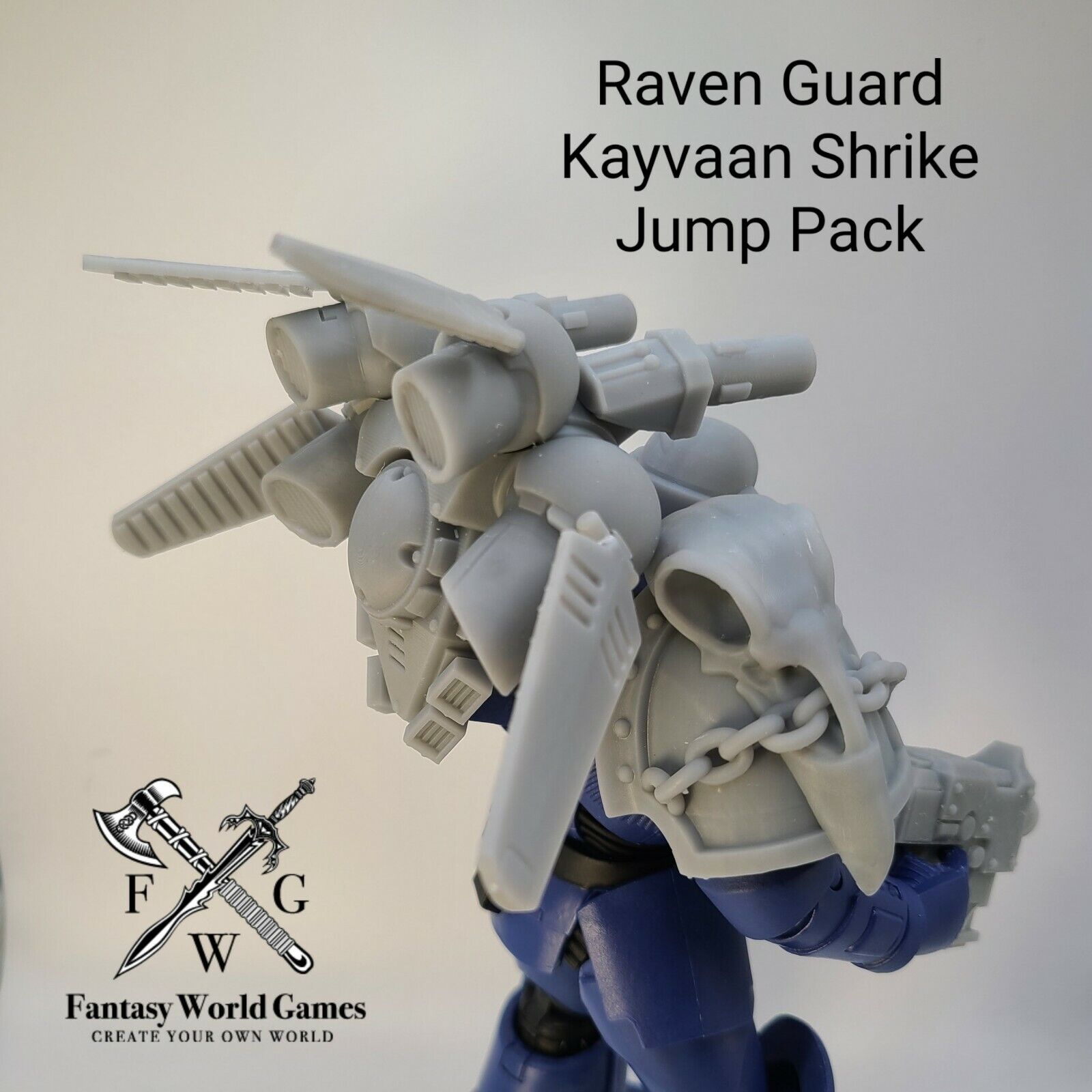 Raven Guard Captains Jump Pack Wings of Shrike for McFarlane Toys Space Marines