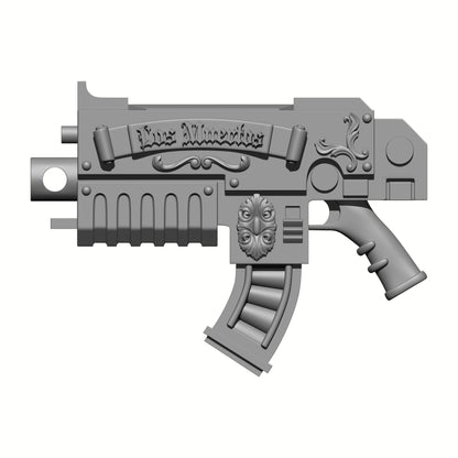 Los Muertos Warrior Order Curved Magazine Battle Rifle compatible with McFarlane Toys 1:12 scale armored action figures custom resin weapon