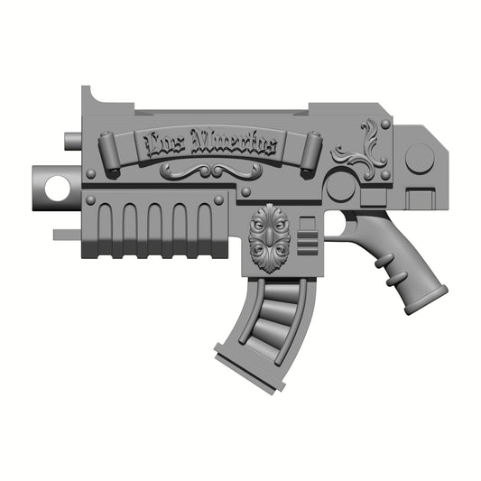 Los Muertos Warrior Order Curved Magazine Battle Rifle compatible with McFarlane Toys 1:12 scale armored action figures custom resin weapon