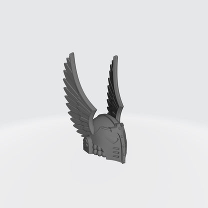 Fantasy World Games McFarlane Toys Dark Angels 30k Winged Space Marine Helmet Front