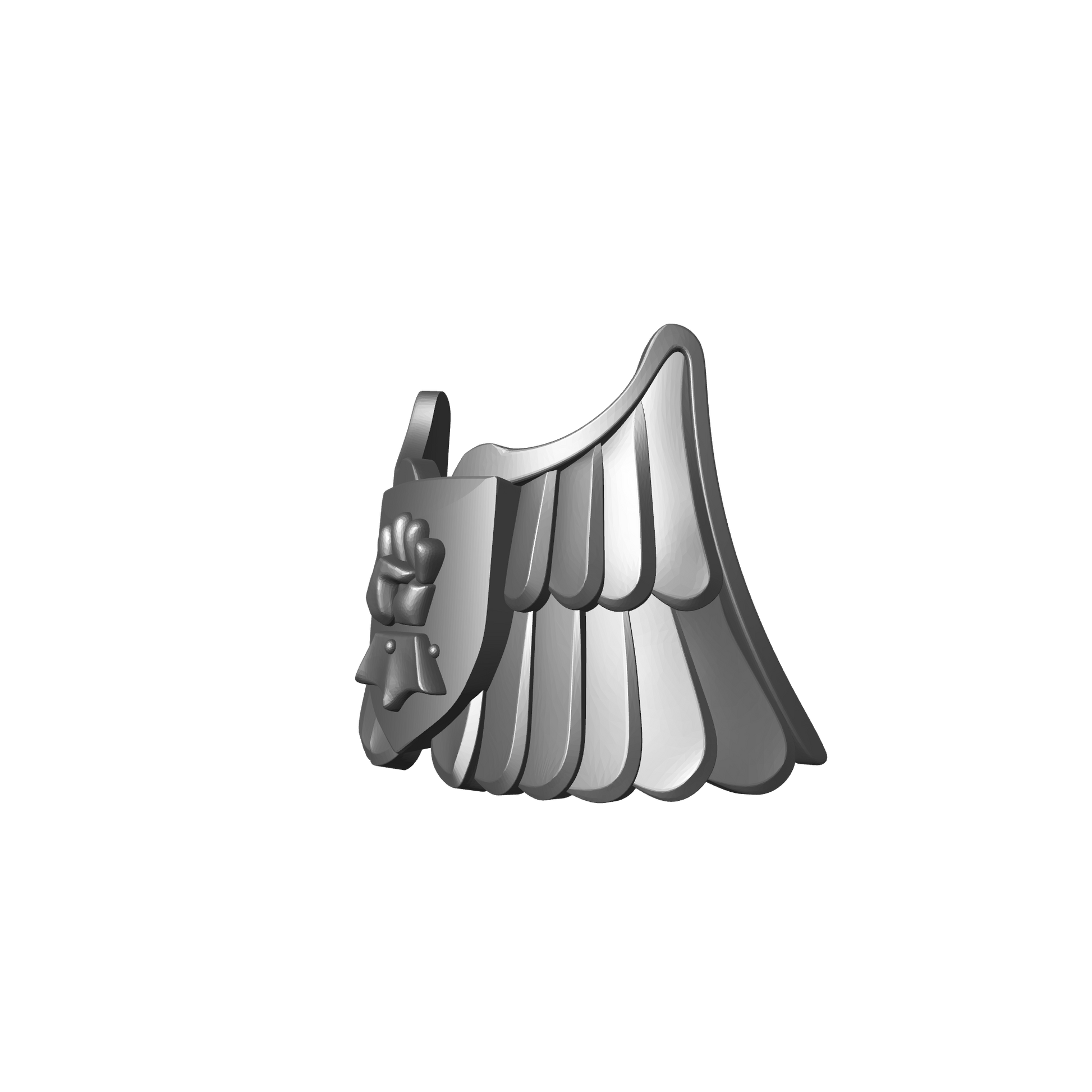 Monarchs Fist Warrior Order Captain Shin Guard Decal compatible with McFarlane Toys 7-inch 1:12 scale armored action figures custom raised resin 3D armor emblem